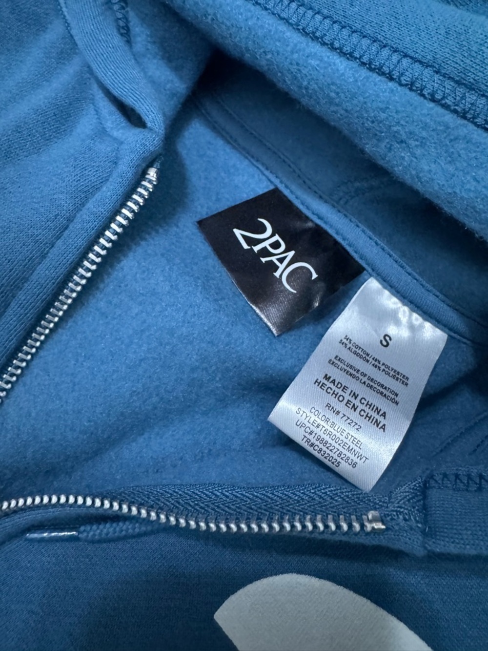 Tupac Shakur Men's Hooded Sweatshirt - Picture 5 of 8